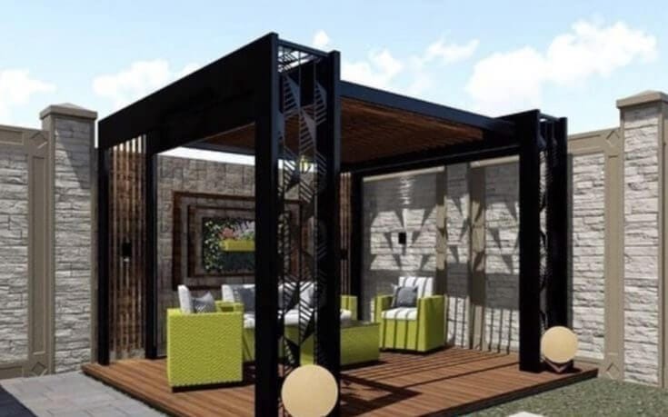 برجولات خشبية وحديدية في الأحساء