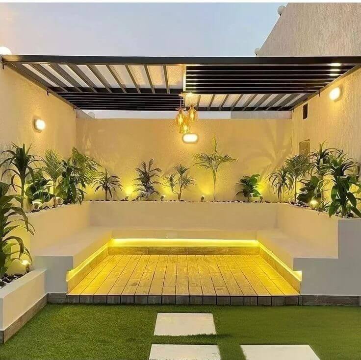 برجولات خشبية وحديدية في الأحساء