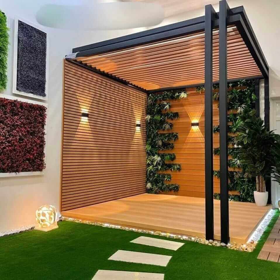 برجولات خشبية وحديدية في الأحساء